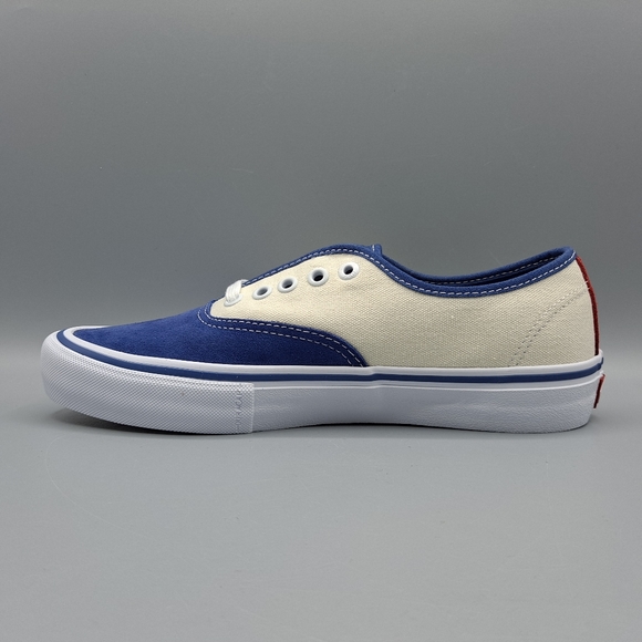 New Vans Authentic Pro Stv Navy Blue Classic White Red Men Size 7.5 = Women's 9 - Picture 4 of 11